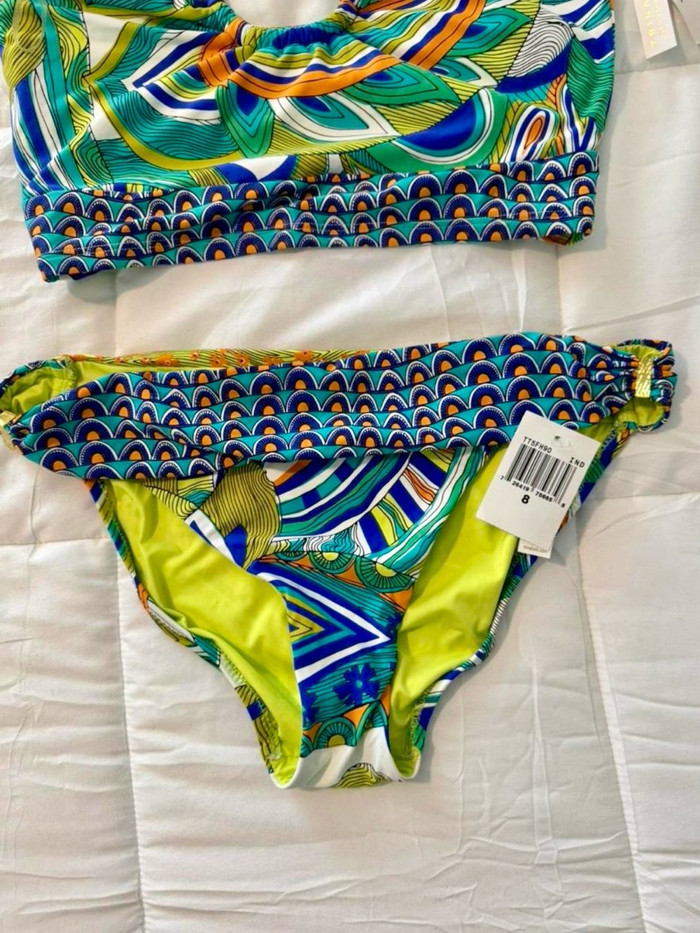 New with tags Trina Turk Multicolored Bikini set 💚💙 - Picture 4 of 6